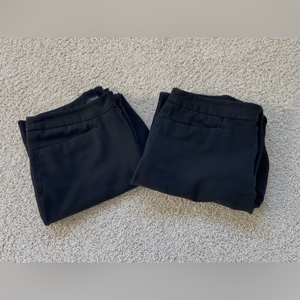 2 Pairs of Rafaella Black Women’s Size 10 Trousers